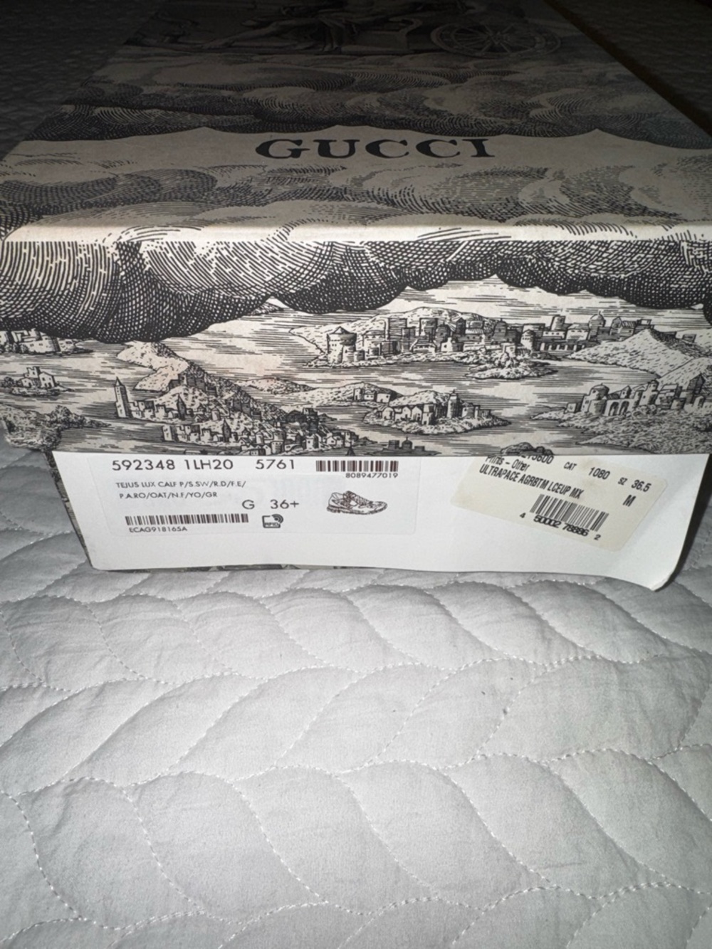 Gucci Women’s  Ultrapace Pink Tejus Printed Sneakers Size 36.5 (Worn Once) - Picture 10 of 11